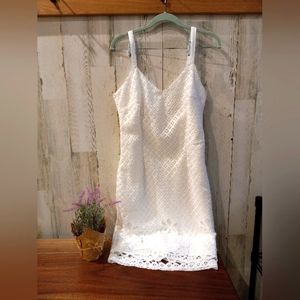 White House Black Market Beach dress white